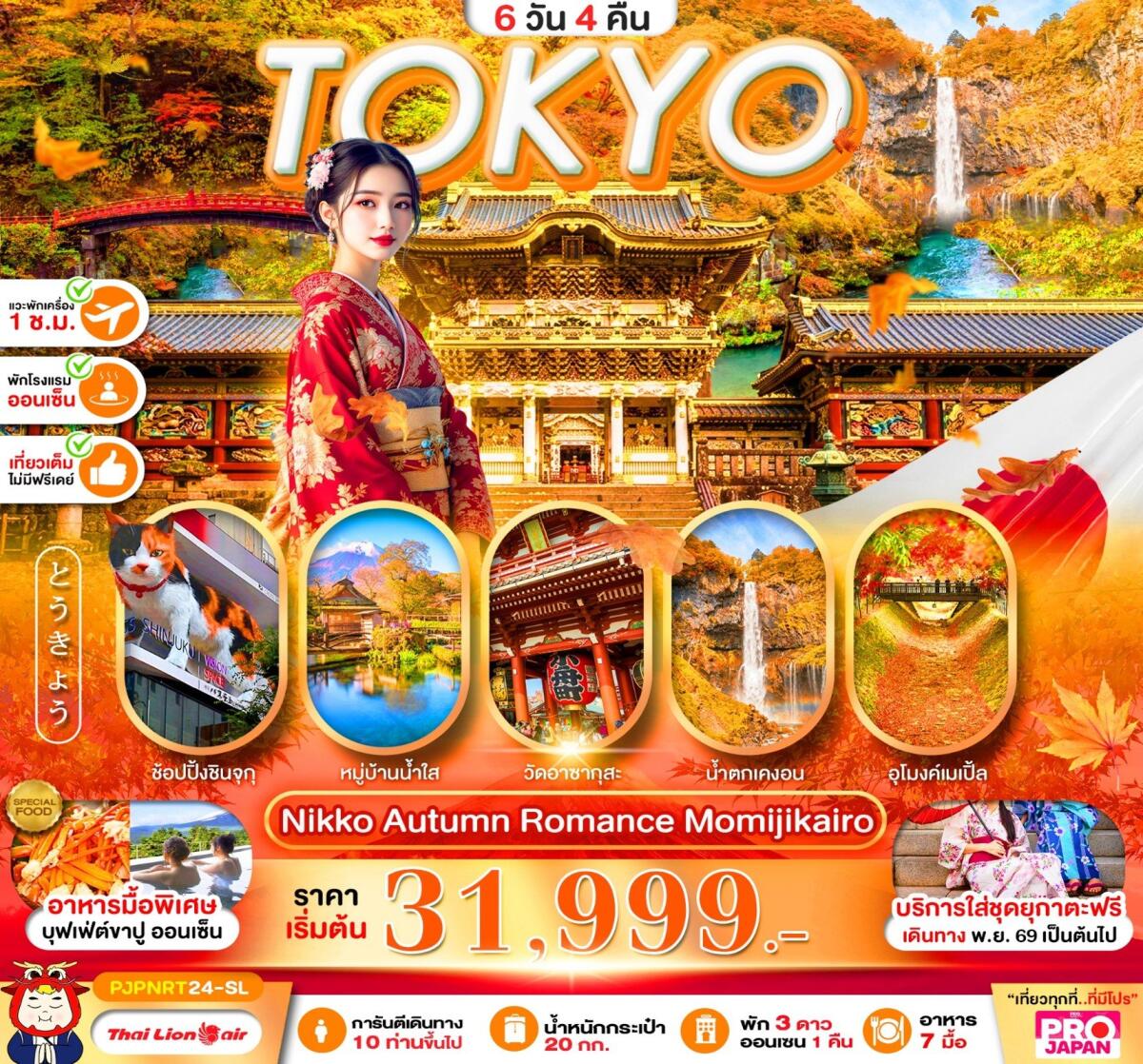 ทัวร์ญี่ปุ่น PRO TOKYO NIKKO AUTUMN ROMANCE MOMIJIKAIRO FULL DAY - บริษัท แองเจิลออนทัวร์ จำกัด