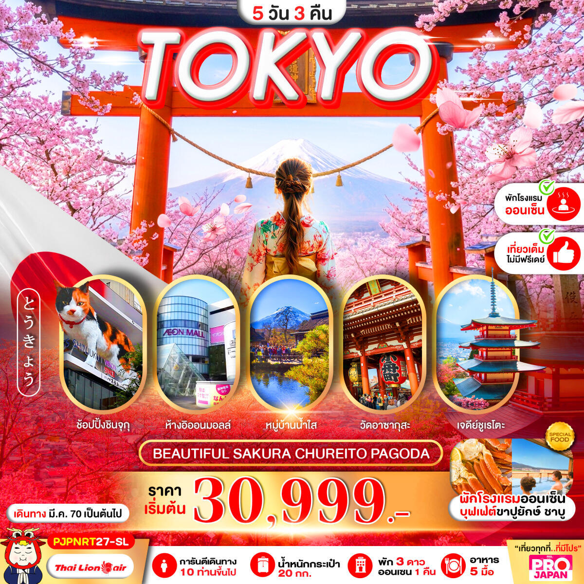 ทัวร์ญี่ปุ่น PRO TOKYO BEAUTIFUL SAKURA CHUREITO PAGODA FULL DAY - บริษัท แองเจิลออนทัวร์ จำกัด