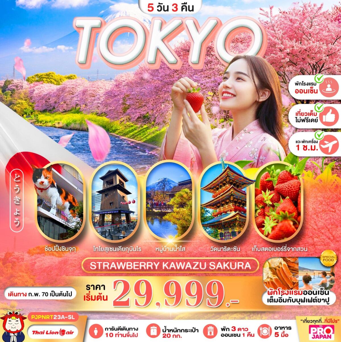 ทัวร์ญี่ปุ่น PRO TOKYO STRAWBERRY KAWAZU SAKURA - บริษัท แองเจิลออนทัวร์ จำกัด
