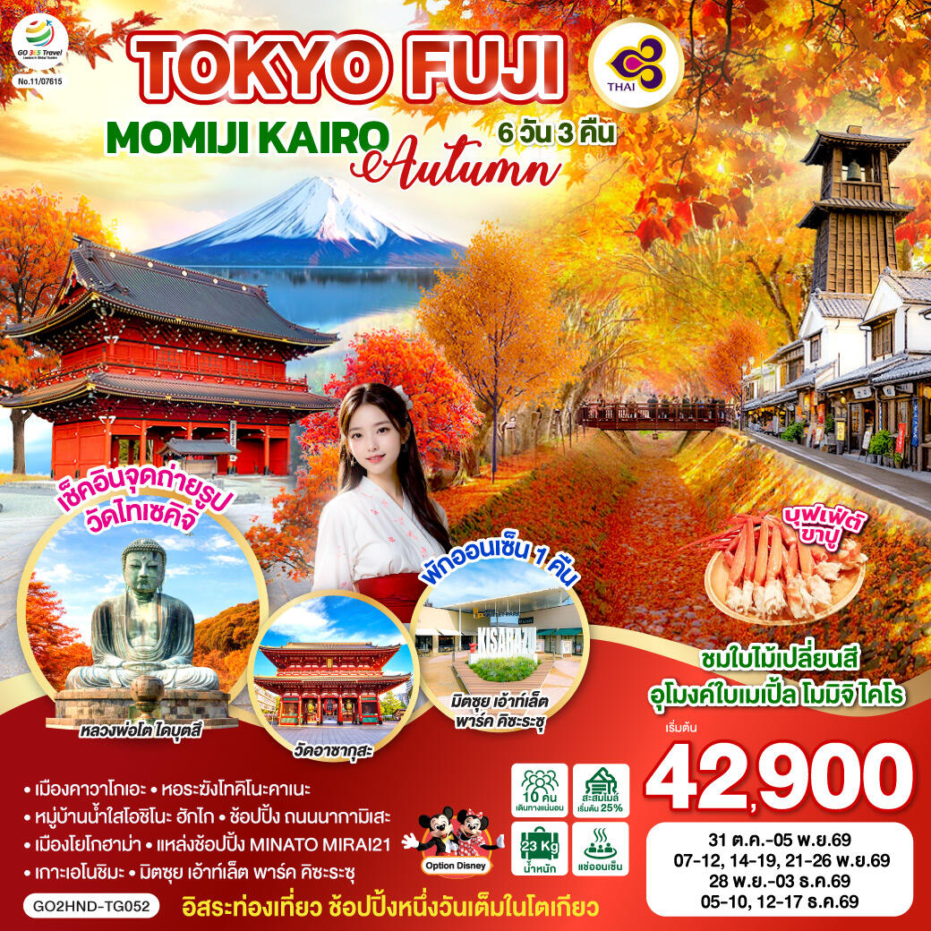 ทัวร์ญี่ปุ่น TOKYO FUJI MOMIJO KAIRO AUTUMN - บริษัท แองเจิลออนทัวร์ จำกัด