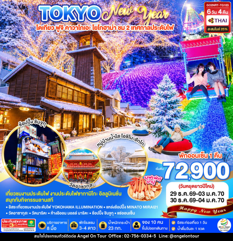 ทัวร์ญี่ปุ่น TOKYO FUJI ILLUMINATION SKI WINTER  NEW YEAR - บริษัท แองเจิลออนทัวร์ จำกัด