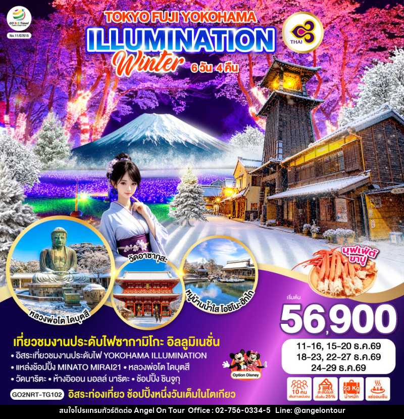 ทัวร์ญี่ปุ่น TOKYO FUJI YOKOHAMA ILLUMINATION WINTER - บริษัท แองเจิลออนทัวร์ จำกัด ทัวร์ญี่ปุ่น TOKYO FUJI YOKOHAMA ILLUMINATION WINTER - บริษัท แองเจิลออนทัวร์ จำกัด
