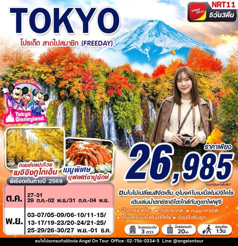 ทัวร์ญี่ปุ่น AUTUMN โปรเด็ด สาดไปสมาชิก (FREEDAY) - บริษัท แองเจิลออนทัวร์ จำกัด
