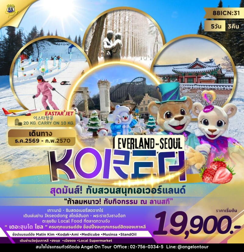 ทัวร์เกาหลี Everland - Seoul - บริษัท แองเจิลออนทัวร์ จำกัด
