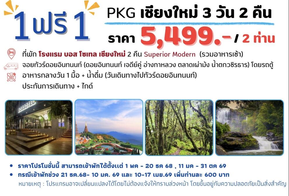 แพ็คเกจทัวร์เชียงใหม่ 1 ฟรี 1 - บริษัท แองเจิลออนทัวร์ จำกัด
