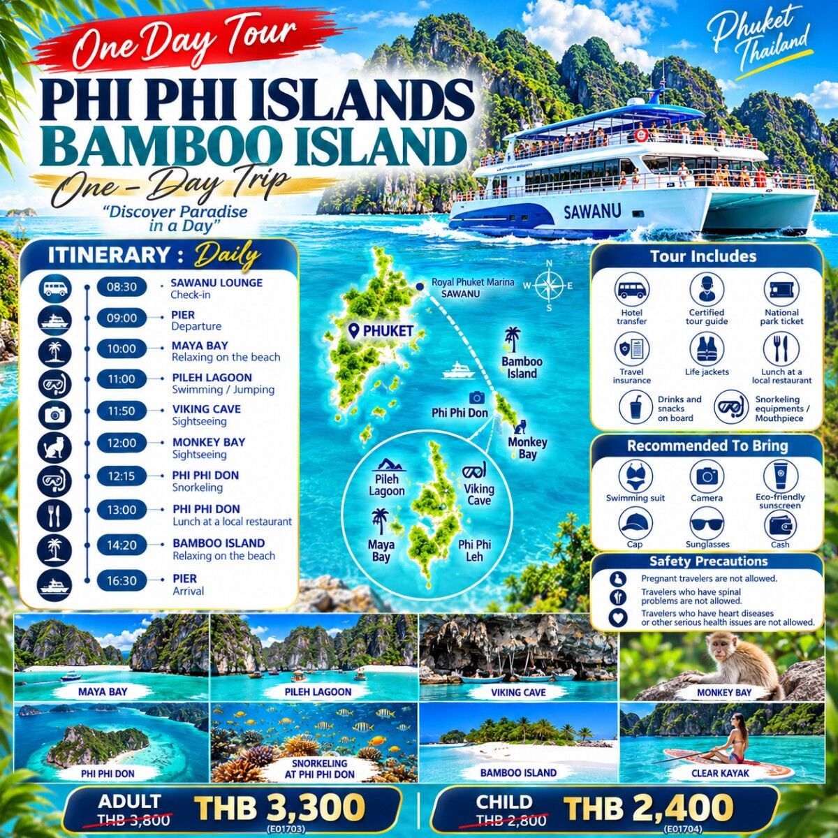 PHI PHI ISLANDS • BAMBOO ISLAND One-Day Trip - บริษัท แองเจิลออนทัวร์ จำกัด